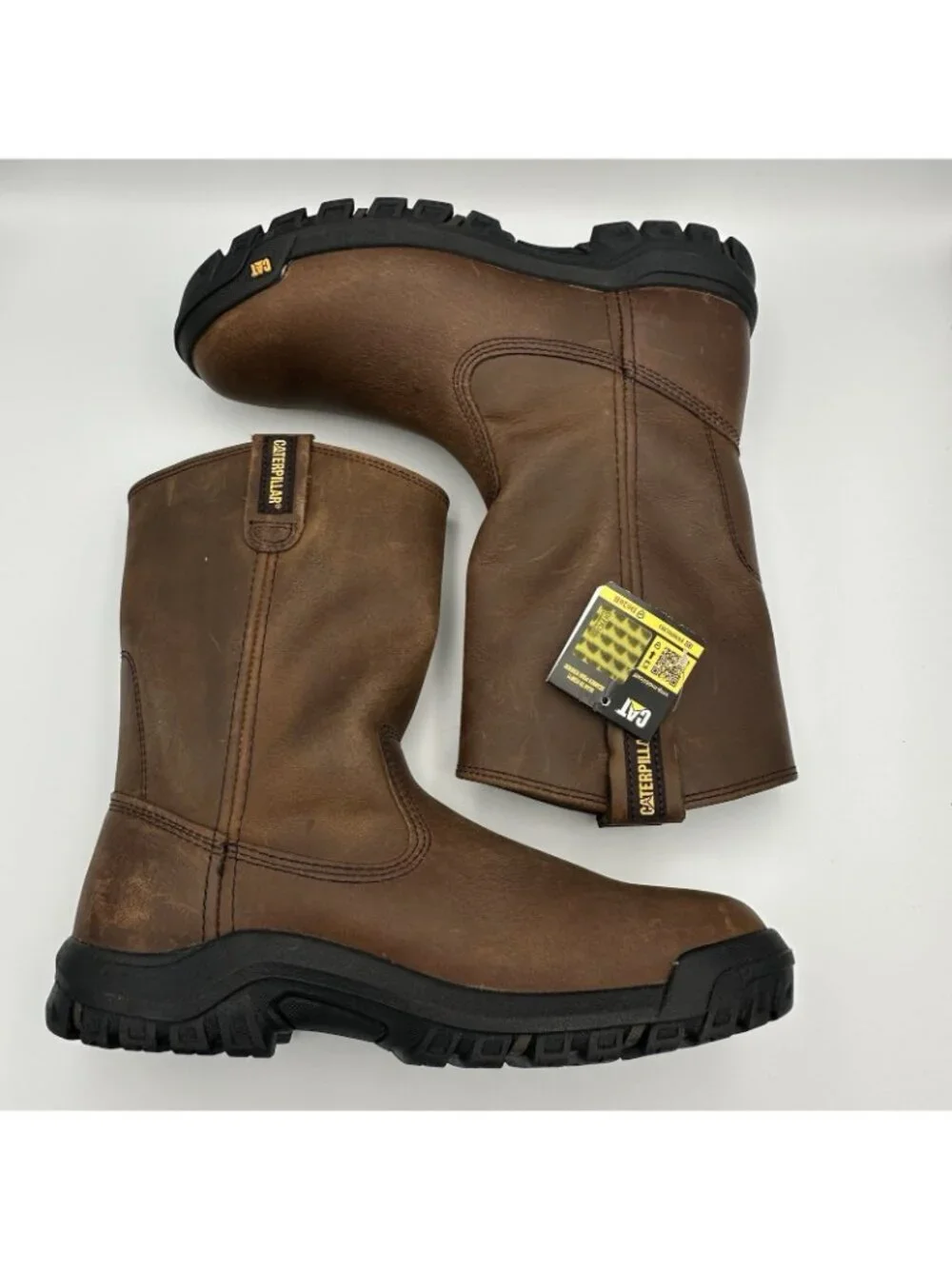 Caterpillar  Drawbar Men's Size 7.5 US Brown Leather Pull-On Work Boots F2892-18